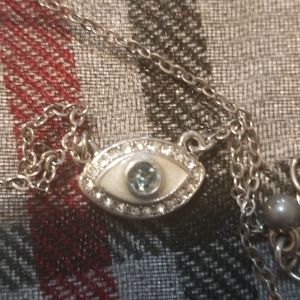Lia Sophia silver tone necklace